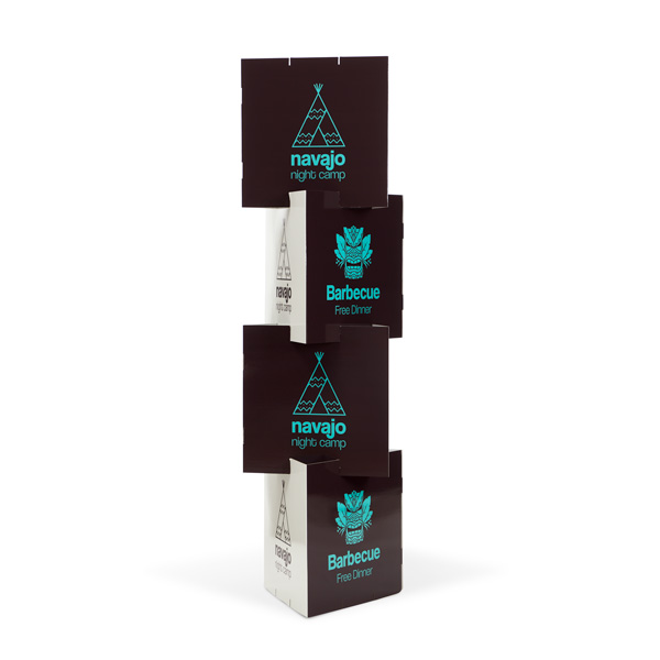 Expositor De Chão Chamativo| Totem Com 4 Módulos Trifaciais